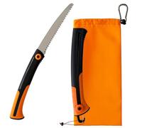 Sawventure Scie Bois Pliante Ultra Légère, Scie À Bois Avec Lame Acier Carbone 7 TPI, Sécurité Lame, Poignée Ergonomique Antidérapante, Sac Rangement, Attache Corde. Pour Camping Bushcraft Survie