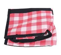 SAXOJONON pour boîte de Rangement, Organisateur de Grande capacité avec fenêtre Transparente, pour la Maison et Les Voyages, Tissu Oxford Durable, Conception à Double Fermeture (Plaid Rouge)