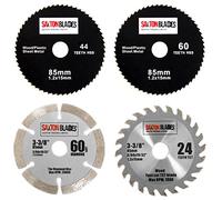 Saxton 85 mm TCT Tile HSS lames de scie circulaire Worx Worxsaw Bosch Makita Ryobi Pack B