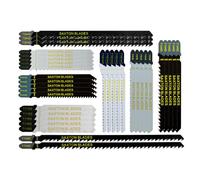 Saxton Lot de 35 lames de scie sauteuse à tige en T T144D T101B T101BR T111C T101AO T118G T744D T344D Bois et métal pour Bosch, Dewalt, Makita, etc