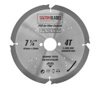 Saxton PCD lame de scie circulaire, 185 mm x 4 dents x 30 mm alésage 16, 20 et 25 mm bagues, Polycrystalline Diamond Tipped Fibre Cement Board, Hard Materials