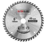 Saxton TCT lame de scie circulaire 150 mm x 20 mm alésage x 48 dents + 16 mm et 10 mm bague compatible avec Ryobi Bosch