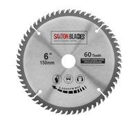 Saxton TCT lame de scie circulaire 150 mm x 20 mm alésage x 60 dents + 16 mm et 10 mm bague compatible avec Ryobi Bosch