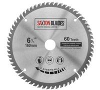 Saxton TCT lame de scie circulaire pour le bois 160 mm x 20 mm x 60 dents compatible avec Festool TS55 Bosch Makita etc