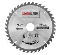 Saxton TCT lame de scie circulaire pour le bois 185 mm x 40 dents convient à Evolution Rage Saws - Includes 25,4 mm bague de réduction