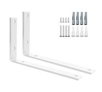 SAYAYO 2 Pièces Équerre Étagère Murale Charge Lourde, Supports d'Étagère Métal 5MM d'Épaisseur à Angle Droit de 90°, Fixation Flottante Support pour Salon Chambre Cuisine, 250MM * 150MM, Blanc