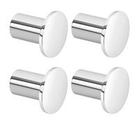 SAYAYO Crochet Mural Patere Salle de Bain, Robuste Crochet à Visser Muraux en Acier Inoxydable, Patère Murale Surdimensionné Ronde 45mm, Porte Manteau Mural, 4 Pcs Chrome Poli