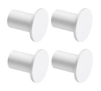 SAYAYO Crochet Mural Patere Salle de Bain, Robuste Crochet à Visser Muraux en Acier Inoxydable, Patère Murale Surdimensionné Ronde 45mm, Porte Manteau Mural, 4 Pcs Blanc
