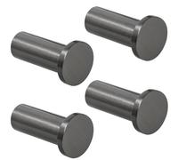 SAYAYO Crochets à Visser Patère Murale Ronde Longueur de 45MM, Crochets Muraux en Acier Inoxydable, Robuste Patère pour Salle de Bain Chambre Cuisine Entrée, Accroche Serviette, 4 Pcs Gris