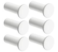 SAYAYO Crochets à Visser Patère Murale Ronde Longueur de 45MM, Crochets Muraux en Acier Inoxydable, Robuste Patère pour Salle de Bain Chambre Cuisine Entrée, Accroche Serviette, 6 Pcs Blanc