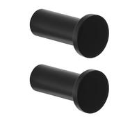 SAYAYO Crochets à Visser Patère Murale Ronde Longueur de 45MM, Crochets Muraux en Acier Inoxydable, Robuste Patère pour Salle de Bain Chambre Cuisine Entrée, Accroche Serviette, 2 Pcs Noir Mat
