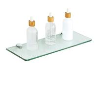 SAYAYO Etagere Douche Murale Tablette Salle de Bain en Verre Trempé, 38CM | 7MM Épaissi Étagère en Verre Trempé Transparent, Tablette Murale Salle de Bain Shower Shelf