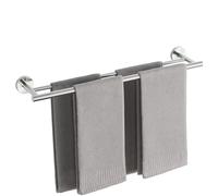 SAYAYO Porte Serviette Mural Double Barres Salle de Bain, Brossé 60CM | Antirouille Porte Serviette en Acier Inoxydable SUS304, Support Serviette Murale pour Cuisine Lavabo