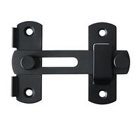 SAYAYO Verrou Porte Coulissante Serrure Volet Loquet Porte Verrou Portail à Bascule Boulon avec Vis pour Porte, Fenêtre, Placard et Jardin, Finition Noir Mat en Acier Inoxydable, EMS9001-B