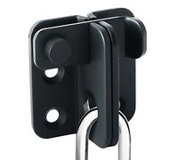 SAYAYO Verrou Porte Interieure Loquet Porte Exterieur, Noir Mat Petit | Verrou Porte Coulissante en Acier Inoxydable Antirouille Loquet Portail Serrure Volet pour Cour, Placard et Jardin