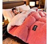 SAYEYBU Couette en Agneau Super Chaude, Couverture d'hiver en Polaire Double Face, Couette éPaisse en Peluche Chaude, Couette en Duvet De Couleur Unie, Lavable en Machine