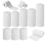 Sayudar Lot de 8 rouleaux de bande de plâtre pour le bricolage - 5 cm/7,5 cm/10 cm/15 cm x 2,7 m - Kit d'empreintes de plâtre - Séchage rapide - Pour la médecine ou le modélisme, le ventre de bébé, le