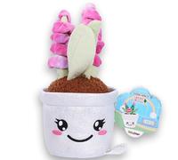 #sbabam Doki Doki 4Ever Green Maxi Jacinthe en Peluche décorative, Pot pailleté avec Plante Artificielle, 26 cm, Design Kawaii avec Patch Peace, âge 0