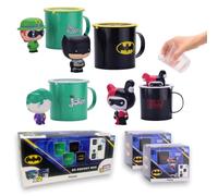 Sbabam Funny Box DC Squishy Mug, Tasse avec Personnages Squishy DC Comics, 2 pièces - Tasses Batman, Joker, Riddler, Harley Quinn - Tasse Porte-Objets, Jeux pour Enfants de kiosque Cadeau Enfant +3