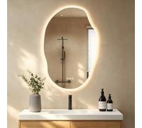 S'bagno Miroir de salle de bain avec éclairage 600x900 mm - Bluetooth - Débogage - 3000 K/4000 K/6500 K - Intensité variable - IP44 - Fonction mémoire - Horizontal/vertical