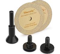 Sbestily Roue à tronçonner diamant de 5,1 cm avec mandrin de montage de tige 1/4 pour meuleuse à matrice, disques de coupe en carbure de tungstène pour perceuse en métal et acier inoxydable