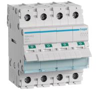 Hager Interrupteur sectionneur modulaire SBN463 4P 63A commande signal