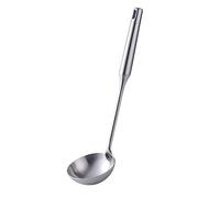 SBOMHS Louche à soupe en acier inoxydable 18/8 avec manche long 34 cm Argenté mat Largeur 9,2 cm