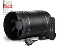 SBONNI Ventilateur de Conduit 100 mm avec Minuterie Ventilateur 8 Vitesses 310 m³/h avec Protection Contre la Surchauffe Extracteur d’air Inline pour Serre, Salle de Bain, Cave, Garage, Cuisine
