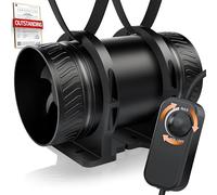 SBONNI Ventilateur Extracteur d’Air Réglable 100 mm avec Base, 8 W 310 m³/h, Silencieux, Protection Surchauffe, Ventilateur de Conduit pour Serre, Salle de Bain, Cave Humide, Garage, Cuisine