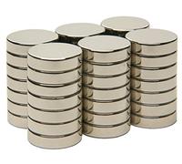 SBS® Lot de 20 aimants en néodyme - Diamètre : 10 x 2 mm - Super aimants avec une adhérence extrême - Disque magnétique