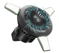 SBS Ventilateur avec Batterie externe 4000 mAh, lumière réglable et recharge solaire