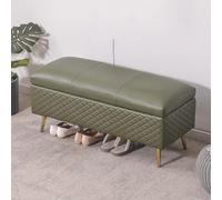 SBZIOJHDR Banc de Rangement pour Chaussures, Banc Ottoman de Rangement en Cuir avec boîte Coussins, Banc d'extrémité lit Pieds for Porte d'entrée
