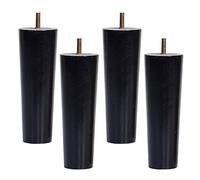 SBZIOJHDR Pieds de canapé, Meuble TV en Bois Massif Noir, Pieds de canapé surélevés à Visser, boulons M8, for Table Basse, Meuble(Straight,8cm/3in)