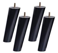 SBZIOJHDR Pieds de canapé, Meuble TV en Bois Massif Noir, Pieds de canapé surélevés à Visser, boulons M8, for Table Basse, Meuble(Oblique,8cm/3in)
