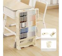 SBZIOJHDR Rangement pour Livres, Bibliothèque Mobile avec roulettes de Bureau Chariot Étagères d'organisation Salle Classe Petite bibliothèque Amovible