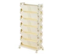 SBZIOJHDR Rangement pour Livres, Chariot à Livres Roulant, étagère Mobile, Grande capacité, Rotatif, Plastique Amovible, Organisateur Pratique, Chariot dossiers for bibliothèque