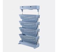 SBZIOJHDR Rangement pour Livres, Chariot de Rangement Pratique, Chariot Pliable Mobile avec roulettes, étagère à 5 Niveaux et latéral Bureau for dortoir, Salle Classe