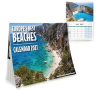 SC Products Calendrier 2027 2027 sur les plus belles plages d'Europe au | Calendrier 2027 Europe Beach UK | Calendrier mural de voyage nature 2027, cadeaux de voyage pour les amateurs de vacances