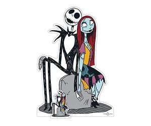 SC4184 Découpe en Carton Grandeur Nature Jack et Sally L'Étrange Noël de Monsieur Jack et Sally avec Mini Figurine de Bureau