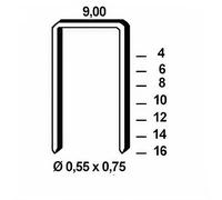 SCAB Agrafes type 71/3G inox A2 6 mm - x 10000 / 10 mm