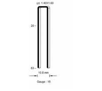 SCAB Agrafes type G5562 galvanisées pour LU1580F - x 10000 / 40 mm