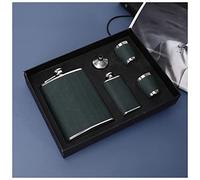 SCALZE Flasque 301-400ml 2 Flacons Flacon Portable Flacon Hip Set avec des Tasses for la Vodka Whisky Vodka Voot Alcool Cadeau de Plein air Bouteille d'alcool Hip Flask
