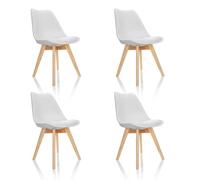 SCANDI 4 | Lot de 4 - Chaise à coque Blanc