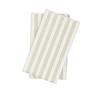 Scandi Essentials Bold Stripe serviette en papier Blanc-beige. lot de 15. 33x40 cm