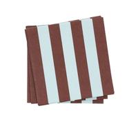 Scandi Essentials Bold Stripe serviette en papier Rouge vin-bleu. lot de 20. 33x33 cm