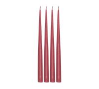 Scandi Essentials Bougie antique Atmosphere 32 cm. lot de 4 Rouge foncé
