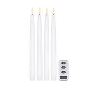 Scandi Essentials Bougie LED Bright 28.5 cm Lot de 4 avec télécommande Blanc