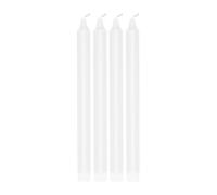 Scandi Essentials Bougie pour chandelier Ambiance 27 cm. lot de 4 Blanc
