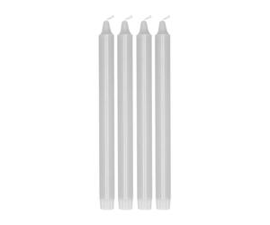 Scandi Essentials Bougie pour chandelier Ambiance 27 cm. lot de 4 Gris glacé