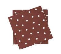 Scandi Essentials Fine dots serviette en papier rouge vin-blanc. lot de 20. 33x33 cm